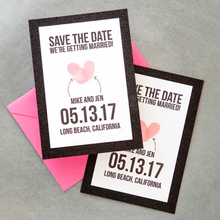 thumbprint save the date free printable - 1