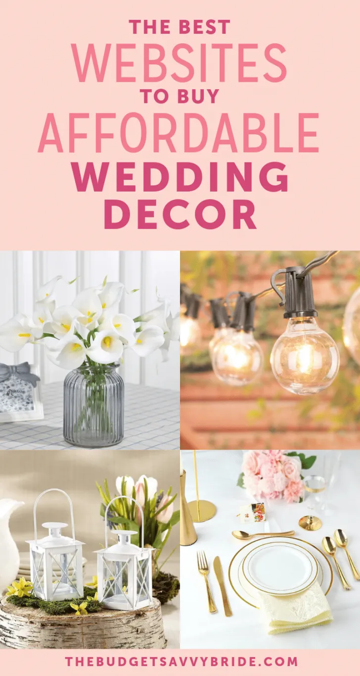 the best websites to shop for affordable wedding decor