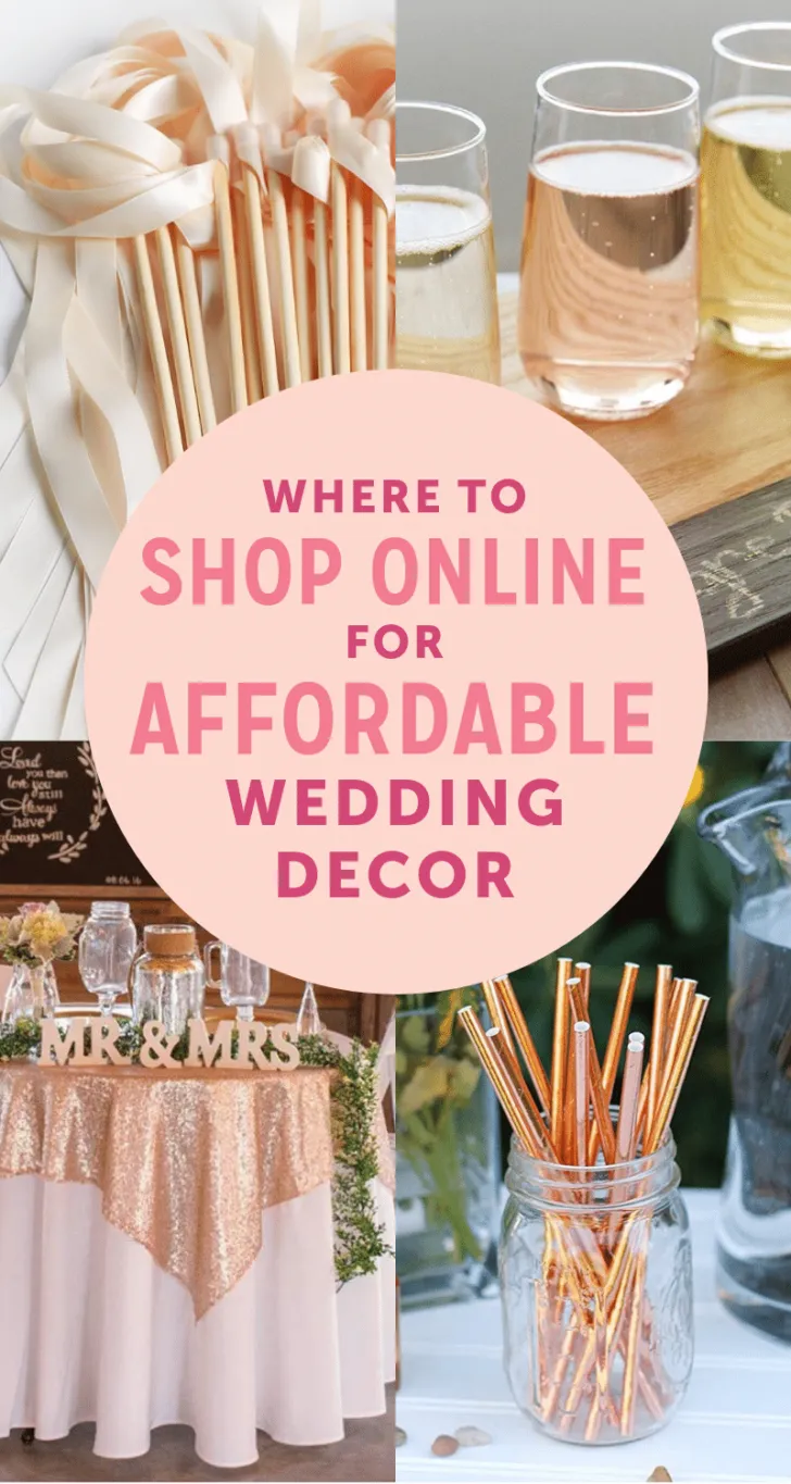 best websites for affordable wedding decor