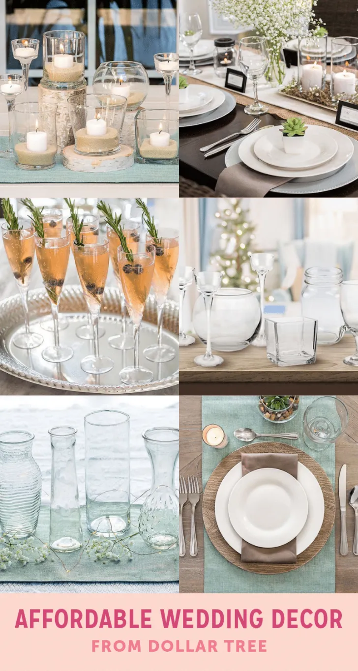 affordable wedding decor from dollar tree