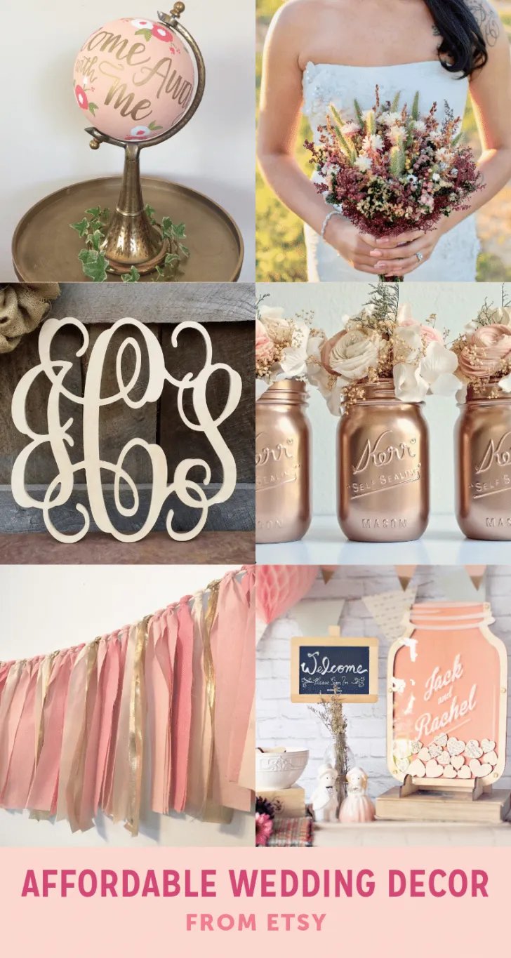 affordable wedding decor from etsy