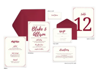 Mallory Suite - Free Wedding Invitation Printables from The Budget Savvy Bride
