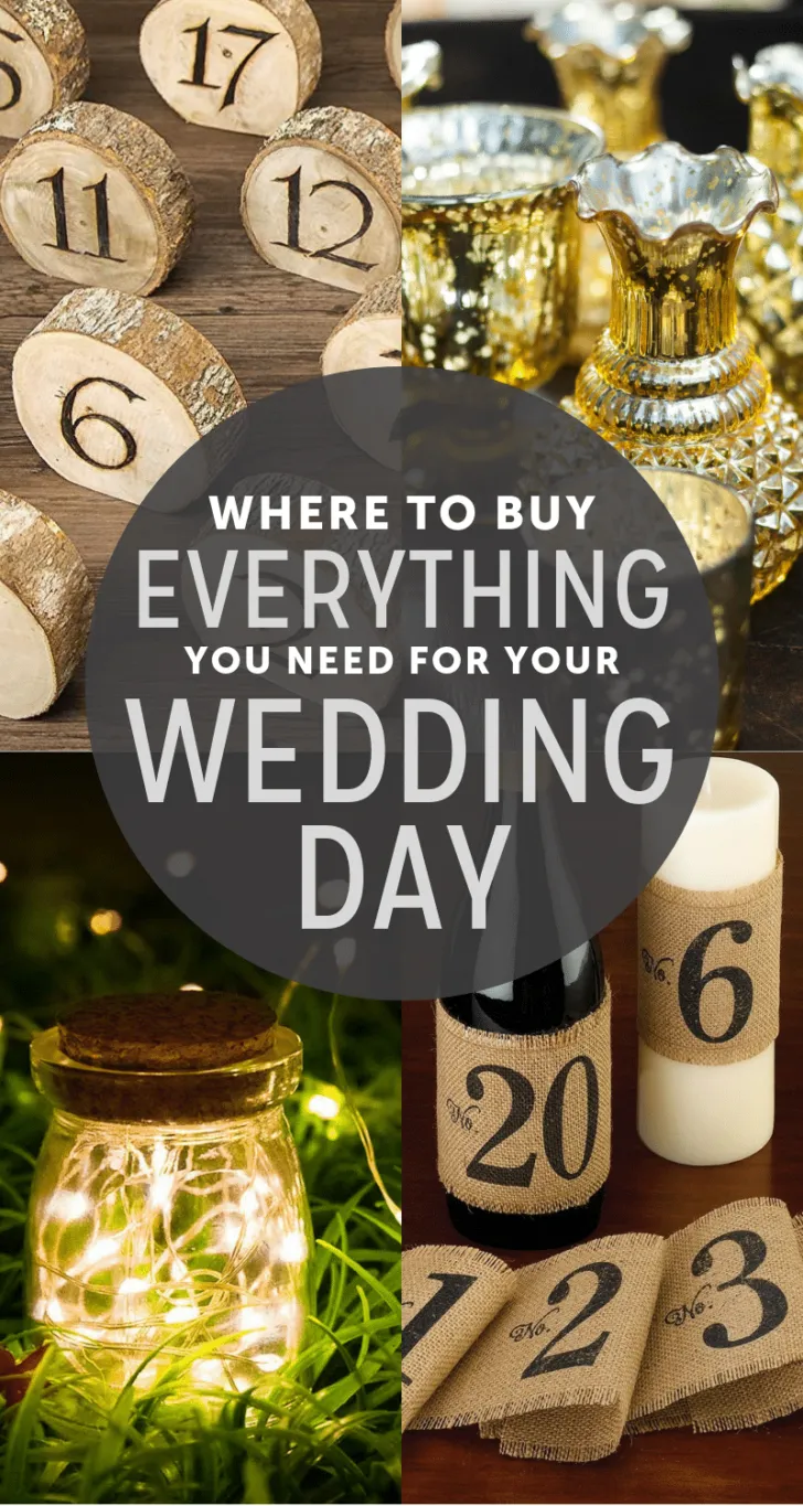 budget wedding resources: where to buy everything you need for your wedding. Affordable wedding items and suppliers to shop!