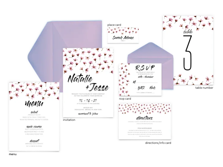 Natalie Suite - Free Wedding Invitation Printables from The Budget Savvy Bride