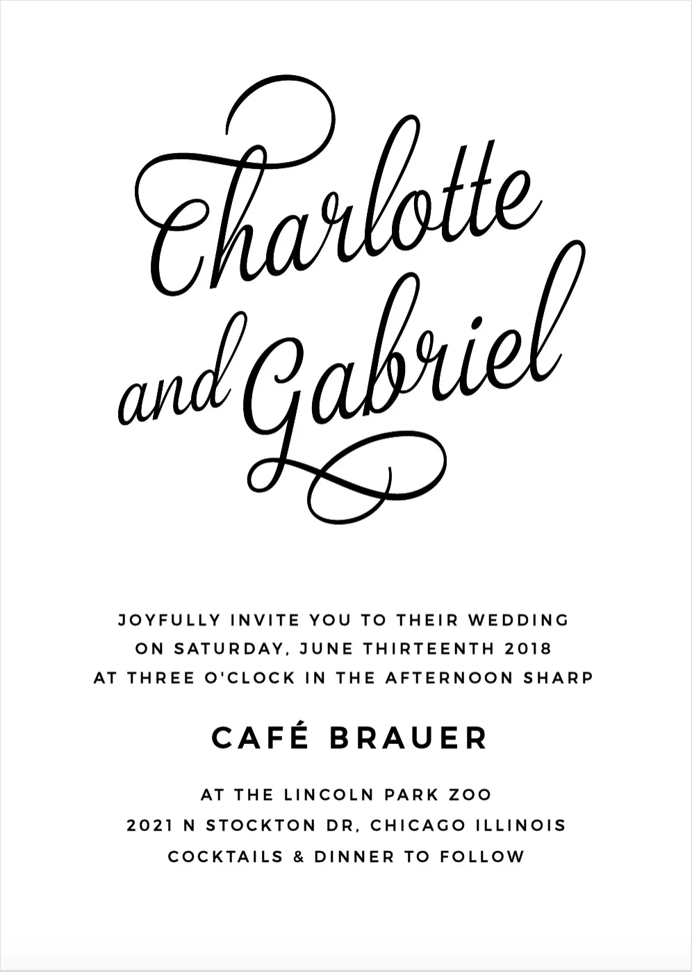 Script Emblem Wedding Invitations