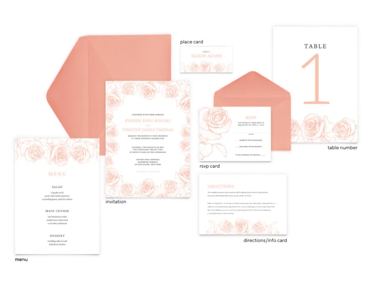 Phoebe Suite - Free Wedding Invitation Printables from The Budget Savvy Bride