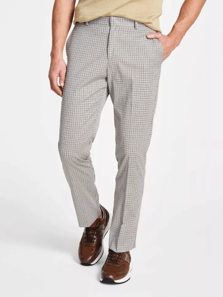 Flex Stretch Plaid Dress Pants
