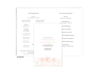 Free Editable Wedding Program • Phoebe Collection • The Budget Savvy Bride