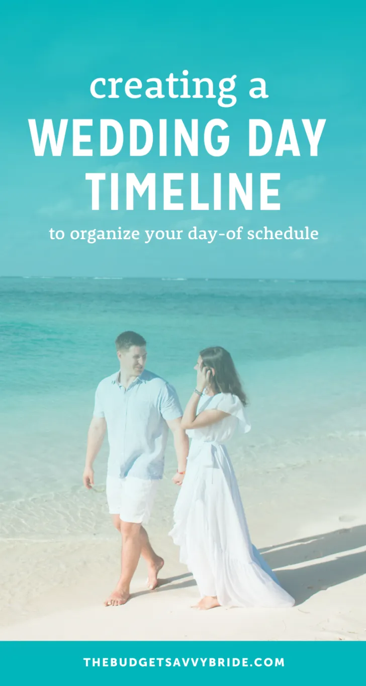 creating a wedding day timeline