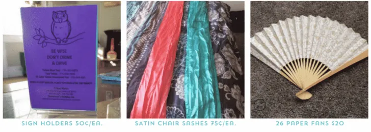 used wedding decor from Wedding Recycle