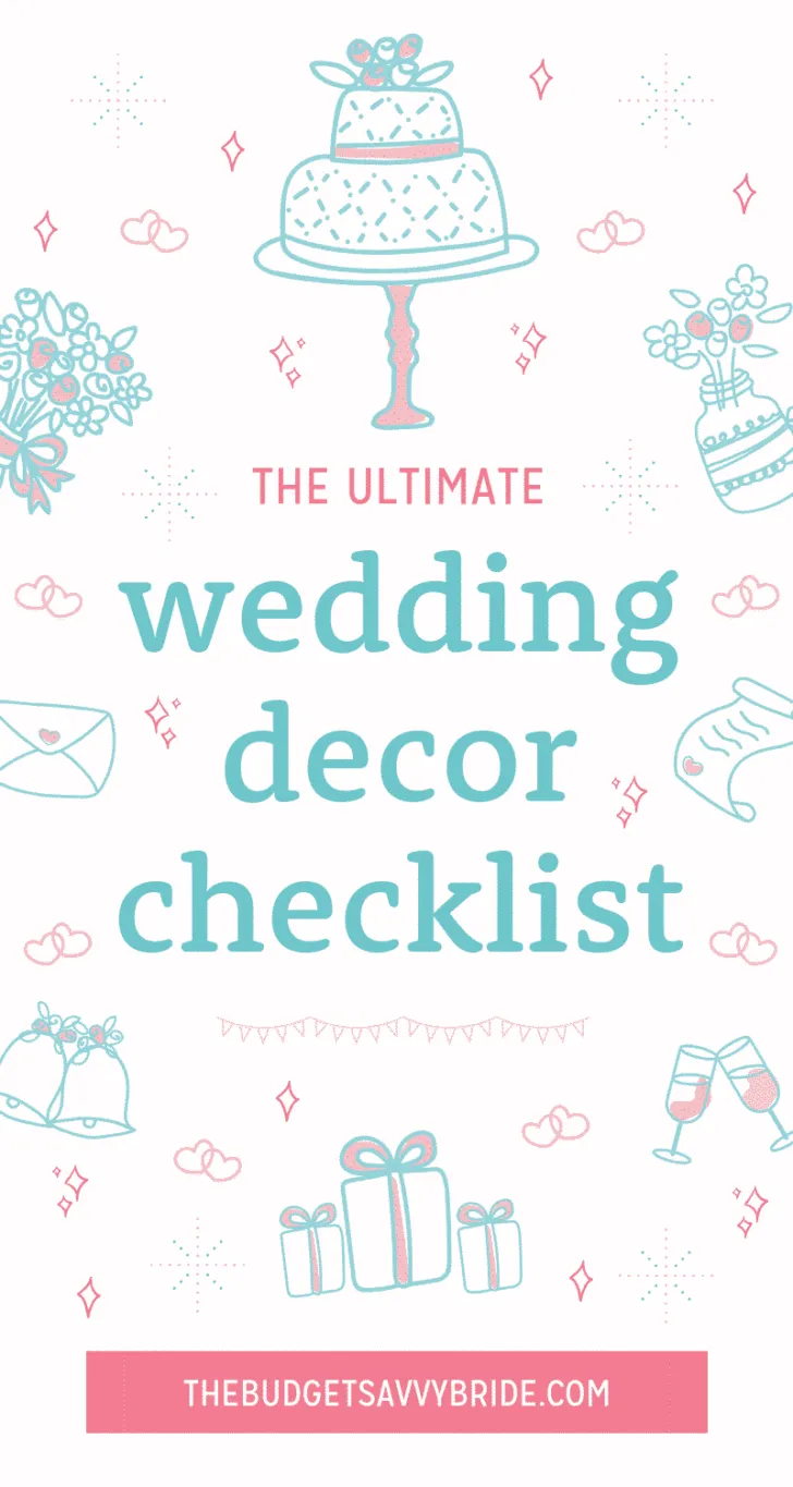 wedding decor checklist