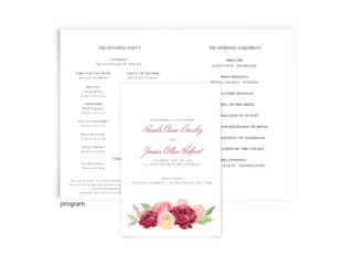 Free Editable Wedding Program • Nickell Collection • The Budget Savvy Bride