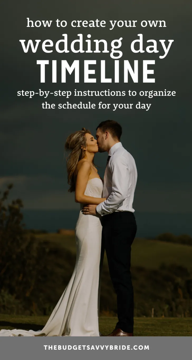 create a wedding day timeline