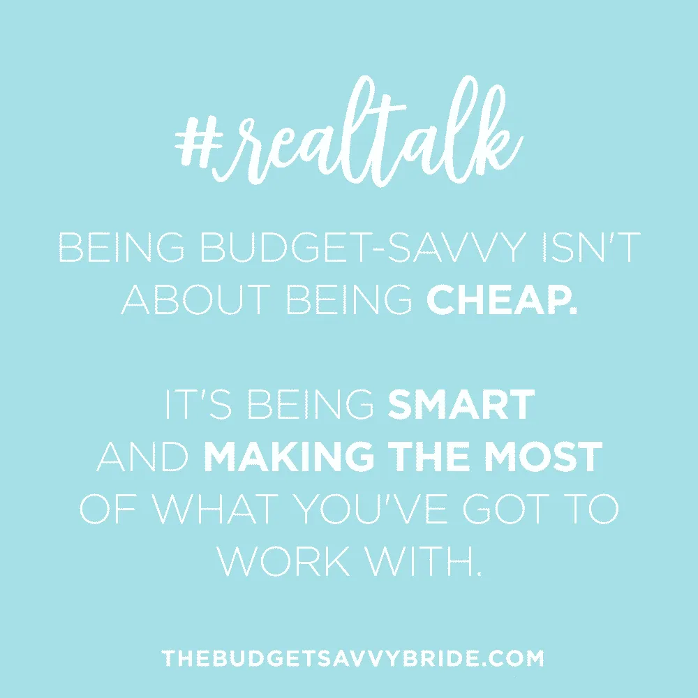 not about being cheap