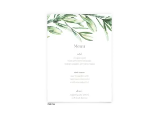Free Editable Wedding Menus • Chelsea Collection • The Budget Savvy Bride