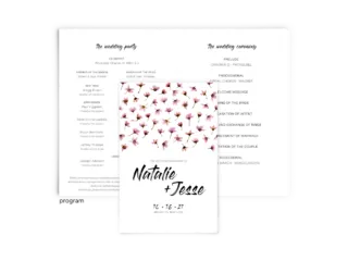 Free Editable Wedding Program • Natalie Collection • The Budget Savvy Bride