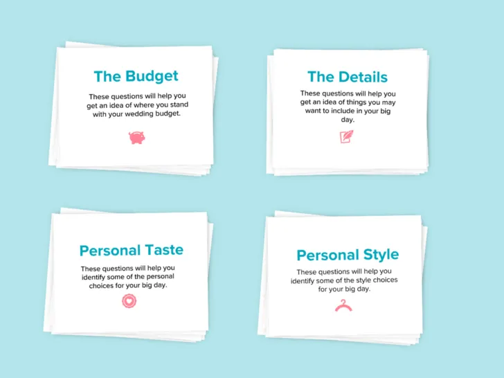 20 questions card worksheet mockups