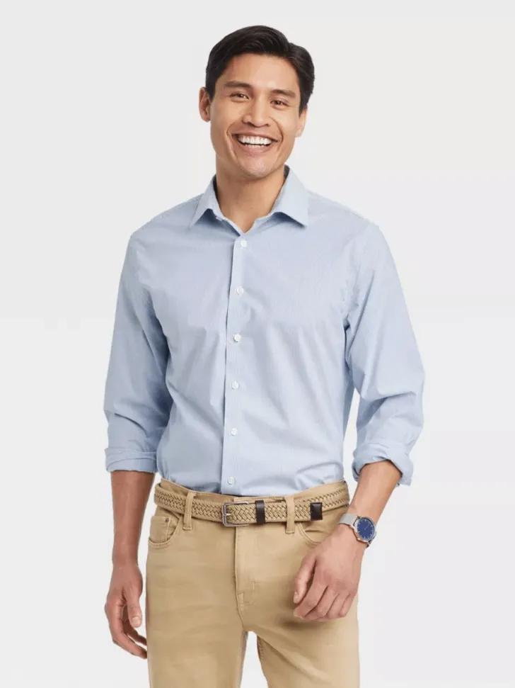 Long Sleeve Button-Down Shirt 
