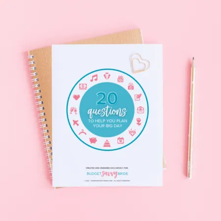 20 questions of wedding planning